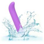 Фиолетовый мини-вибромассажер Liquid Silicone Mini G Vibe для стимуляции зоны G - 10,75 см.
