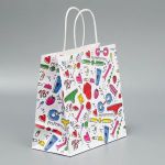 Подарочный крафтовый пакет«18» - 22×22×11 см.