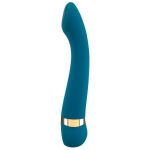 Бирюзовый вибромассажер с температурными режимами Hot n Cold Vibrator - 21,6 см.
