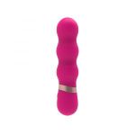 Розовый фигурный мини-вибратор Ripple Vibe - 11,9 см.