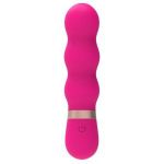 Розовый фигурный мини-вибратор Ripple Vibe - 11,9 см.