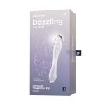 Прозрачный двусторонний стеклянный фаллоимитатор Dazzling Crystal 1 - 18,5 см.