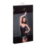 Эротическое мини-платье с чашками из эко-кожи Powerwetlook minidress with eco-leather cups