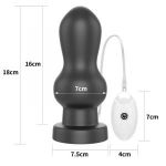 Черная анальная вибровтулка 7  King Sized Vibrating Anal Rammer - 18 см.