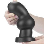 Черная анальная вибровтулка 7  King Sized Vibrating Anal Rammer - 18 см.