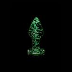 Стеклянная анальная пробка Glow in The Dark Large - 9 см.