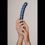 Синий фаллоимитатор Beaded G-Spot - 17 см.