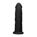 Черный фаллоимитатор Silicone Dildo Without Balls - 22,8 см.