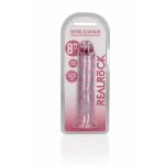 Розовый фаллоимитатор Crystal Clear на присоске - 22 см.