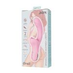 Розовый вибратор-кролик с ласкающим язычком Orali - 22 см.