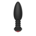 Черная анальная вибропробка Anal Vibrator с пультом ДУ - 13,5 см.