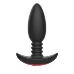 Черная анальная вибропробка Anal Vibrator с пультом ДУ - 13,5 см.