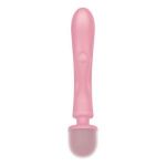 Розовый двусторонний вибромассажер Triple Lover - 23,7 см.