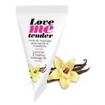 Съедобное согревающее массажное масло Love Me Tender Vanilla с ароматом ванили - 10 мл.