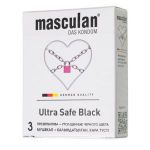 Ультрапрочные презервативы Masculan Ultra Safe Black - 3 шт.