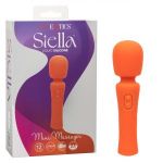 Оранжевый вибромассажер Stella Liquid Silicone Mini Massager - 14,5 см.