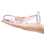 Стеклянный фаллоимитатор из стекла 7’’ Curved Realistic Glass Dildo With Veins - 15,9 см.