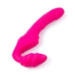 Розовый безремневой страпон на радиоуправлении Strapless Together - 22 см.