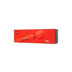 Оранжевый вибромассажер Vim Vibrating Wand - 31,3 см.