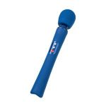 Синий вибромассажер Vim Vibrating Wand - 31,3 см.