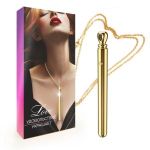 Золотистая подвеска-вибратор Genie Flirting Pen