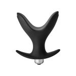 Черная анальная пробка Vibrating Anal Anchor Plug - 10 см.
