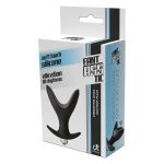 Черная анальная пробка Vibrating Anal Anchor Plug - 10 см.