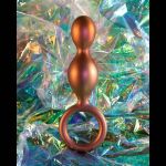 Коричневый анальный стимулятор Duo Loop Copper Anal Plug - 13,3 см.