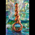 Коричневый анальный стимулятор Spiral Loop Copper Anal Plug - 13,3 см.