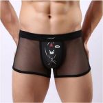 Мужские трусы-боксеры из сетки Cockcon Unzip-Me Boxer с пикантным принтом
