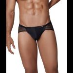 Черные трусы-джоки с ажурными вставками Urge Jockstrap