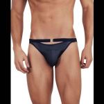 Черные мужские трусы-брифы с декоративным пояском Misty Brief