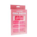 Набор из 7 розовых насадок на пенис ONE-A-DAY PENIS SLEEVES PINK