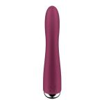 Малиновый вибратор-ротатор Spinning Vibe 1 - 18 см.
