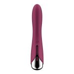 Малиновый вибратор-ротатор Spinning Vibe 1 - 18 см.