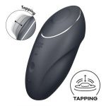 Серый вибростимулятор Tap & Climax 1