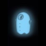 Белый люминесцентный вакуум-волновой стимулятор клитора Glowing Ghost