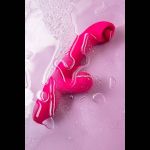 Розовый вибратор-кролик со стимулирующим шариком Rolli - 22 см.