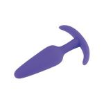 Фиолетовая анальная пробка с ограничителем - 9,5 см.