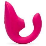 Малиновый вибромассажер для двойной стимуляции Womanizer Blend