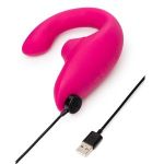 Малиновый вибромассажер для двойной стимуляции Womanizer Blend