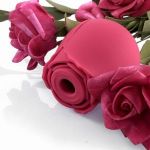 Красный вакуумный стимулятор Rose