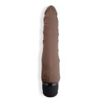 Коричневый вибромассажер 7  Realistic Vibrator - 20 см.
