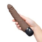 Коричневый вибромассажер 7  Realistic Vibrator - 20 см.