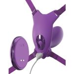 Фиолетовый пояс с вибровкладкой Ultimate G-Spot Butterfly Strap-On