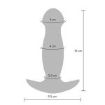 Синяя анальная вибропробка Buttocks The Wild Magn Pulse Vibrating Plug - 15 см.