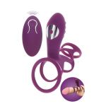 Фиолетовая эрекционная вибронасадка Halo Halo C-Ring Sleeve