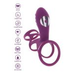 Фиолетовая эрекционная вибронасадка Halo Halo C-Ring Sleeve