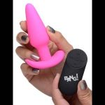 Розовая анальная вибропробка с пультом ДУ 21X Remote Control Vibrating Silicone Butt Plug - 10,4 см.