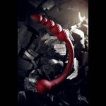 Красный двусторонний вибратор - 35 см.